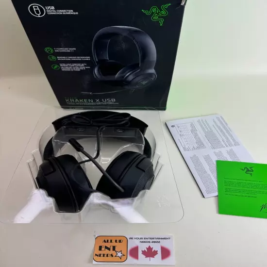 Razer Kraken X USB Ultralight Gaming Headset- Integrated Audio Controls - For PC