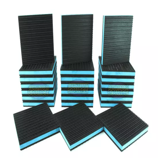 (24) Anti Vibration Pad 6x6 7/8" Isolation Dampener Blue Heavy Duty Audio HVAC