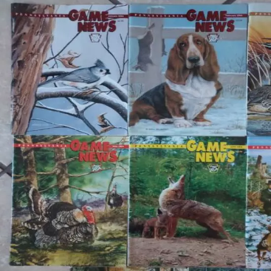 Very Good 2004 LOT OF 11 (missing September) PENNSYLVANIA GAME COMMISSION NEWS 