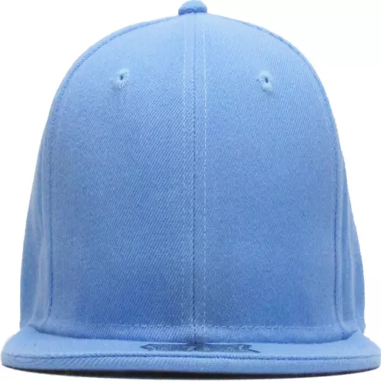 Premium Solid Fitted Cap Baseball Cap Hat, Flat Bill / Brim NEW