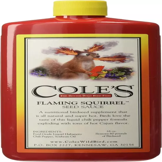 Cole'S FS16 Flaming Squirrel Seed Sauce, 16-Ounce