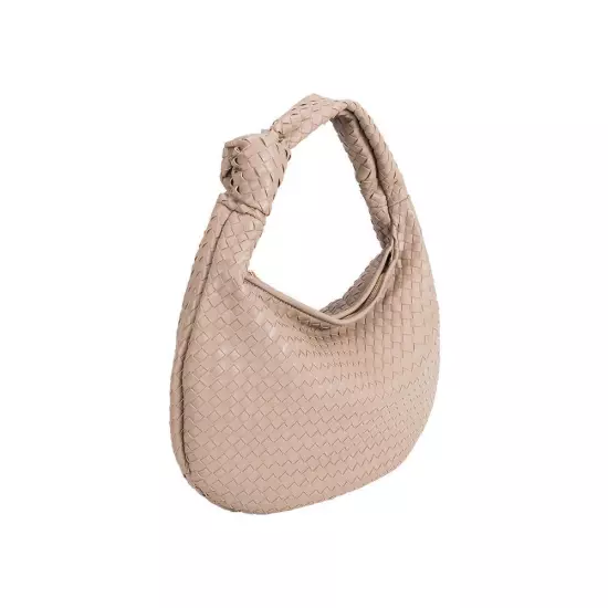 Melie Bianco Brigitte Large Satchel Recycled Vegan Woven Knot Bag Anthropologie!