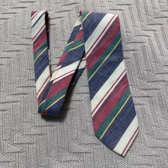 Vintage Haspel striped summer cotton tie 