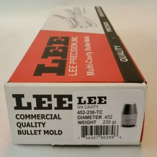 LEE 90289 6-Cavity Bullet Mold 452-230-TC .452 DIA 230 GR *45 ACP 45 COLT*