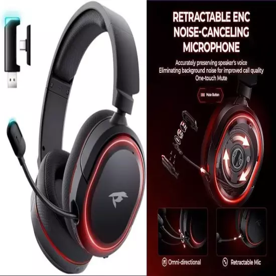 Auriculares inalámbricos para juegos, sonido envolvente 7.1, auriculares. neuvo.