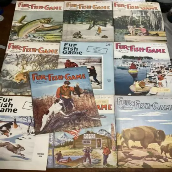 50s 60s 10 Issues Outstanding Condition Fur Fish Game Magazines Great Covers