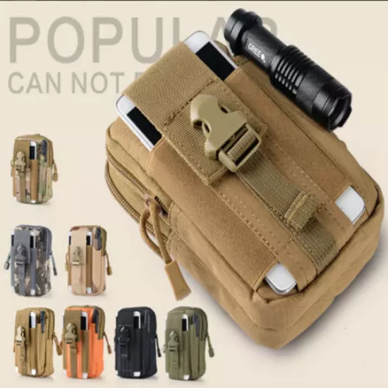 Cell Phone Belt Pack Bag Flashlight Cut Pen EDC Tool Pouch Belt Pack Waterproof