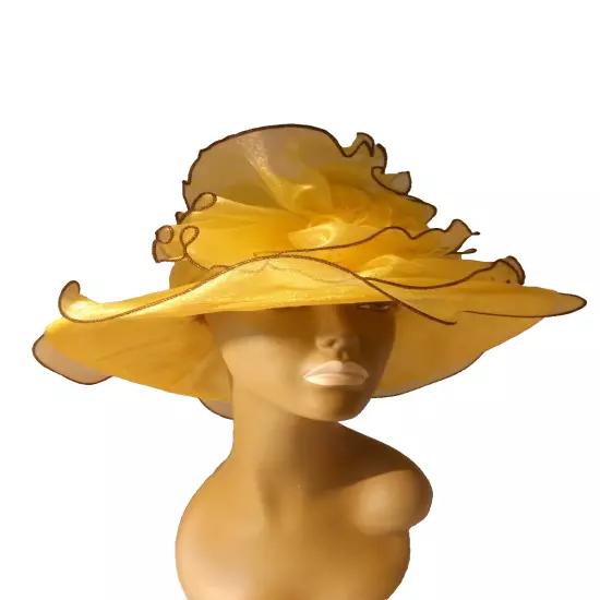 Tuscany Women's yellow Hat With Wide Brim - One Size