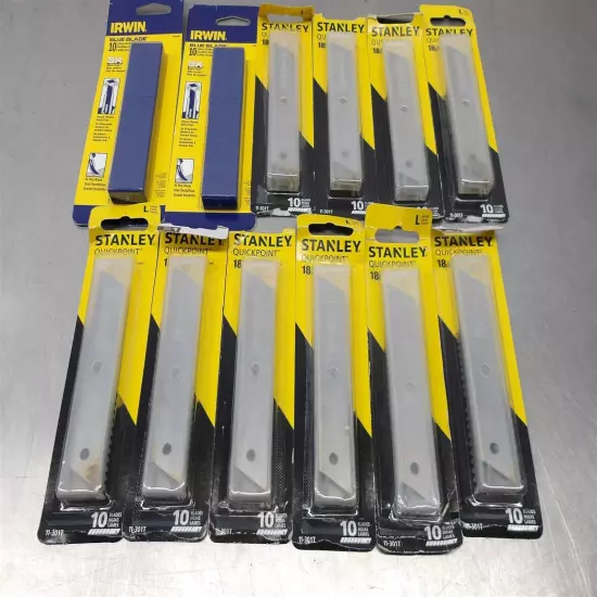 Lot of 120 NEW! 18mm Snap Blades (20) Irwin 2086404 (100) Stanley 11-301T