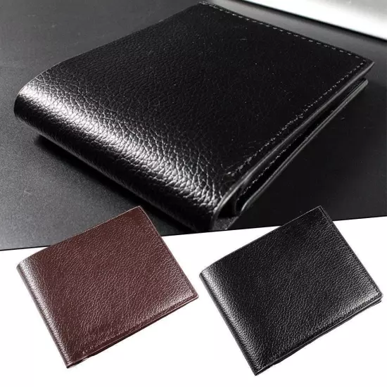 Genuine Leather Men Wallets Real Cowhide Wallets For Man Black Walete Short O5U9