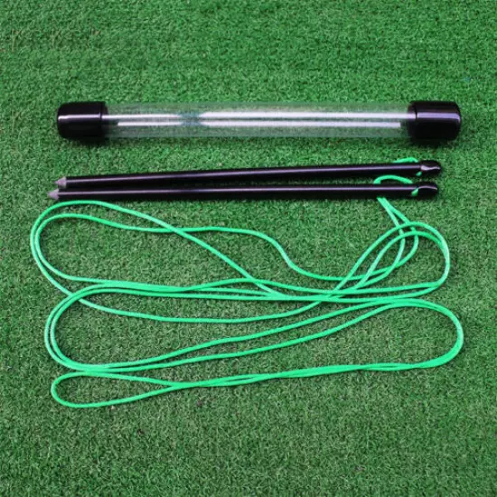 Golf Alignment Sticks Fiberglass Swing Putting String Peg Golf Training Aid Rod