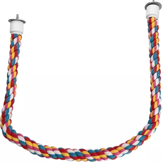 Bird Rope Perches,Parrot Toys 41 inches Bungee 41 inches, Multicolor 