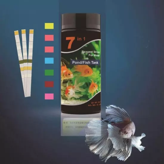 100/50x Aquarium Test Strips Fish Tank 7IN1 PH Water Strips Test SET B0Z5