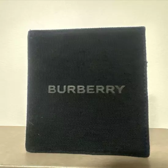 Burberry Passport Cover Black Color ID Case Holder Travel Accessories