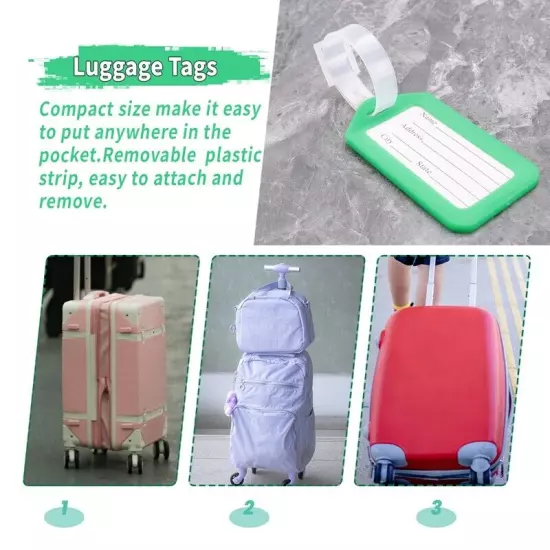 Luggage Tags Suitcase Identifier Label Accessories - green G9K58213