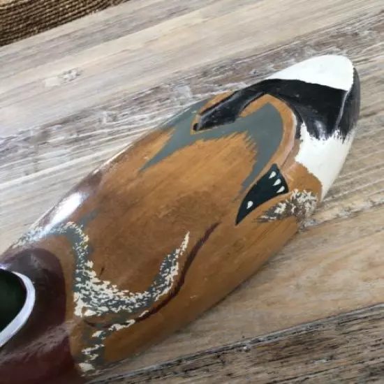 Wood Duck Mallard Drake Soled Wood With Glass Eyes 