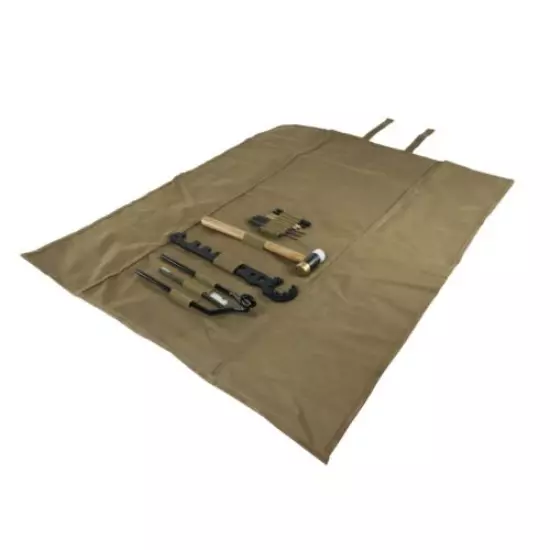 NcSTAR Rifle Gunsmith Tool Kit With Roll Up Cleaning Mat Tan Color