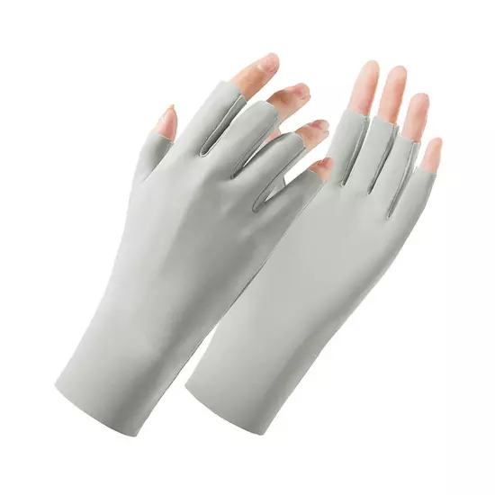 Womens Hand Protector Comfortable Sunscreen Mittens Outdoor Elastic Arm Sleeves