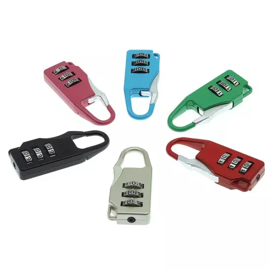 6 Pcs Luggage Combination Locks Padlock Zinc Alloy Small Safe Combination Pad...