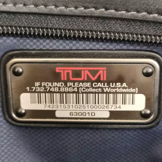 Rare Tumi Business Bag All Leather Harrison Madden Black