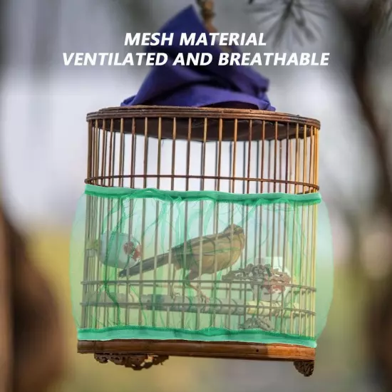 Dustproof Birdcage Parrot Cage Net Easy Cleaning Seed Catcher Guard Pet