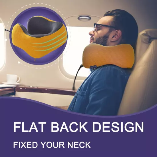 Neck Pillow for Traveling, Upgraded Travel Neck Pillow for Airplane 100% Pure Me