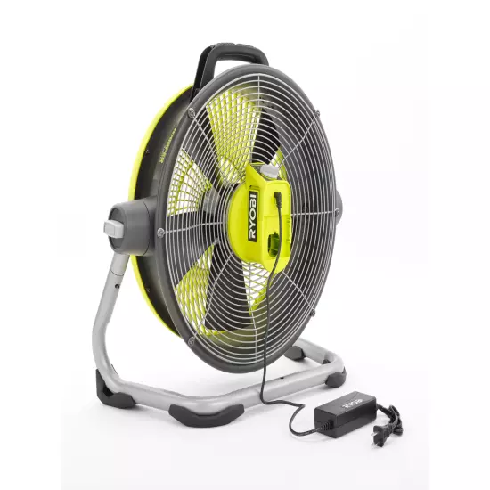 R 365 RYOBI 18V ONE+ HYBRID WHISPER SERIES 14" AIR CANNON FAN TOOL ONLY PCL813B~