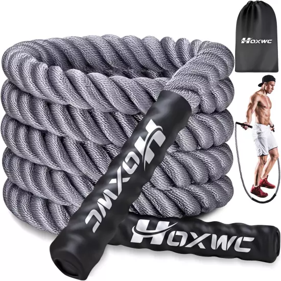 Weighted Jump Rope, Exercise Jumprope for Adults with Comfortable Grip & Carry B