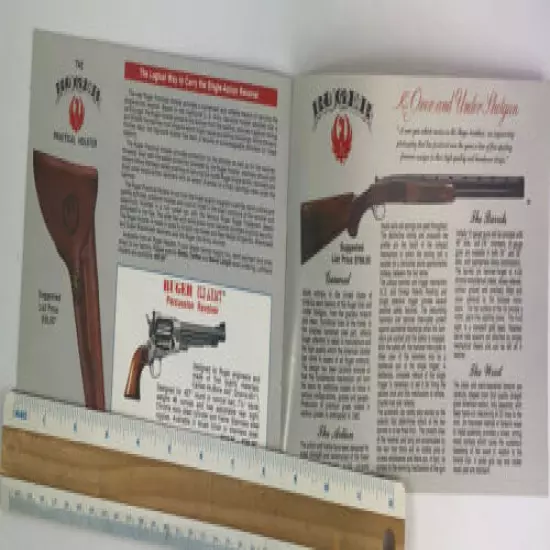 Vintage Ruger 1982 8.5” X 5.5” Catalog Small Posters Book 14 Pages Nice