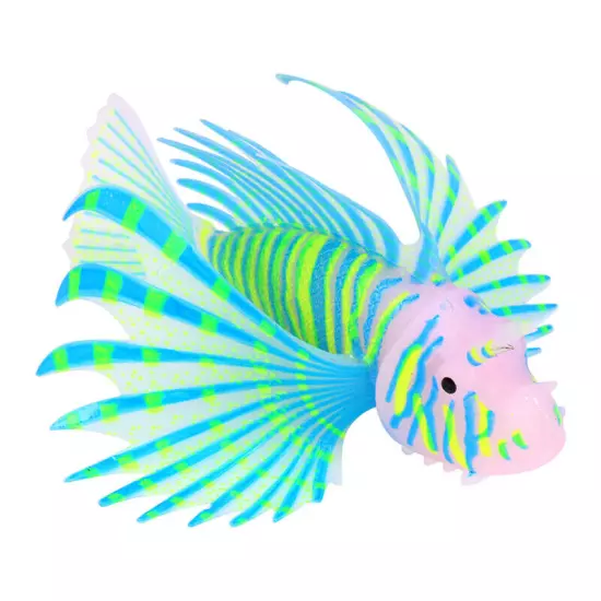 ⭐Artificial Glowing Lion Fish Luminous Fake Fish Aquarium Floating Glow In Da〕 □