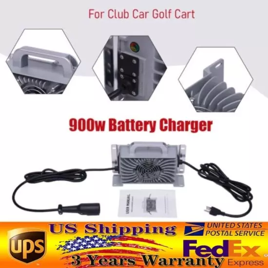 15A 48V Battery Charger Waterproof IP67 W/Indicator Light For Club Car Golf Cart