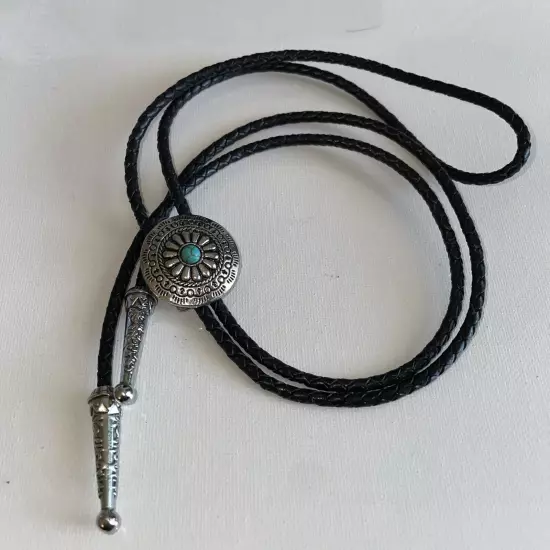 Bolo Tie Silver Tone