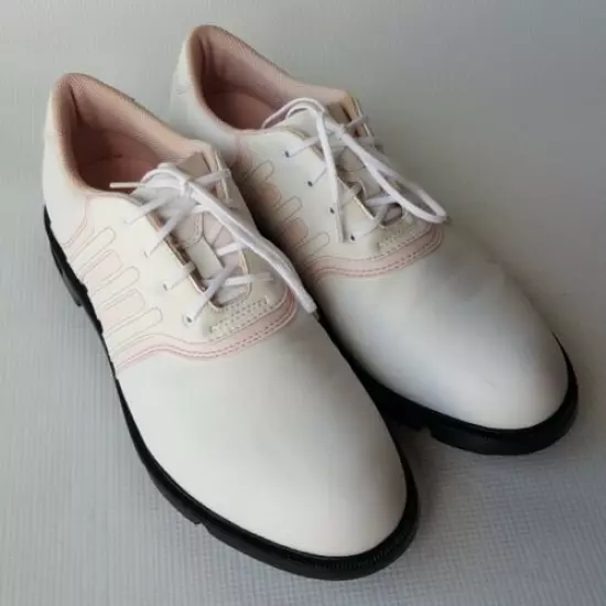 Women's Adidas Z-Traxion White/Pink Oxford Golf Shoes Size 9.5