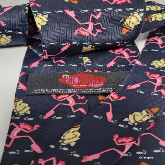 Pink Panther neck tie, vintage novelty