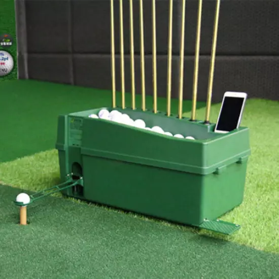 Green Golf Ball Dispenser Powerless Electricity-Less Golf Ball Automatic Machine