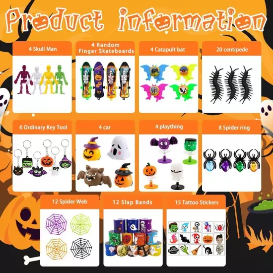 XIMISHOP 210PCS Halloween Party Favors Assortment Bulk, Toys for... 