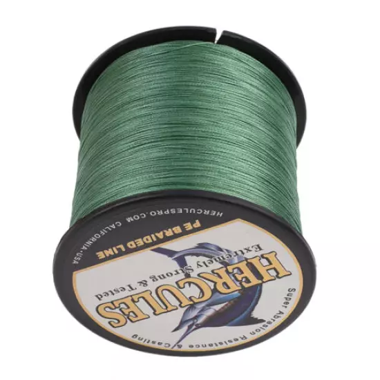 HERCULES 1000 Meters 1094 Yards 8 Strands 40lbs Braided Fishing Line Green Fish