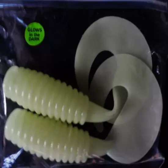  2 -10 Pieces 10" Glow Fat Grub Curly Tail Fishing Soft Plastic Lure