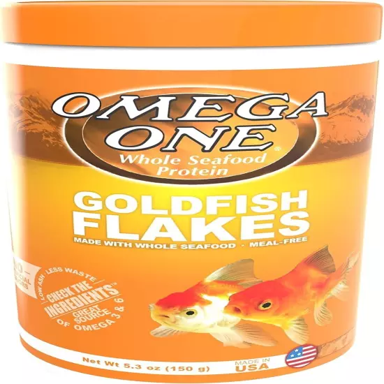 Omega One Goldfish Flakes, 5.3 oz.