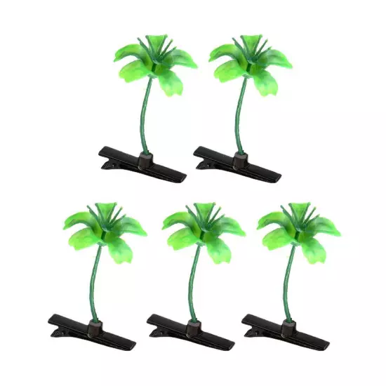 5pcs Hair Clip Cute Headwear Grass Plant Hair Clip Plant Bean Sprout Clip H W ✨◇