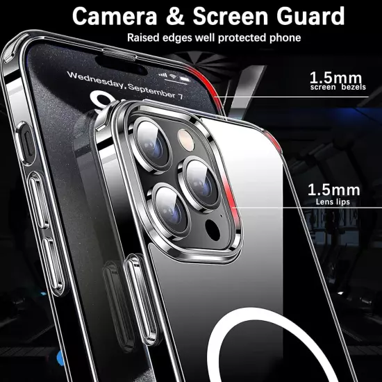 For iPhone 16 Pro Max/16 Pro/15/14/13 Case Phone Cover Shockproof+Tempered Glass