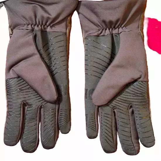 UR Powered Brown Leather Stretch Smart Touch Screen 3m InsulatedGloves L/XL NEW