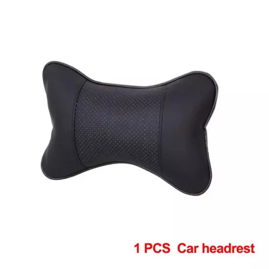 Car Neck Pillows Both Side Pu Leather 1pcs Pack Headrest For Head Pain Relief Fi