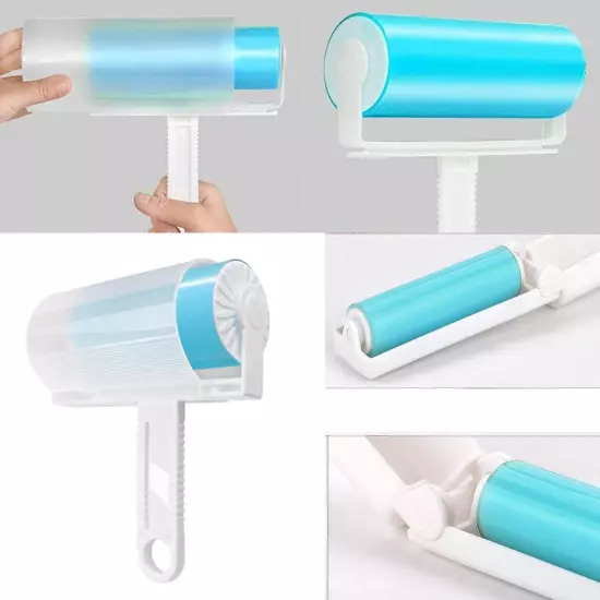 Lint Roller 3 Pack, Washable Lint Roller Reusable Pet Hair Remover Cleaner wi...