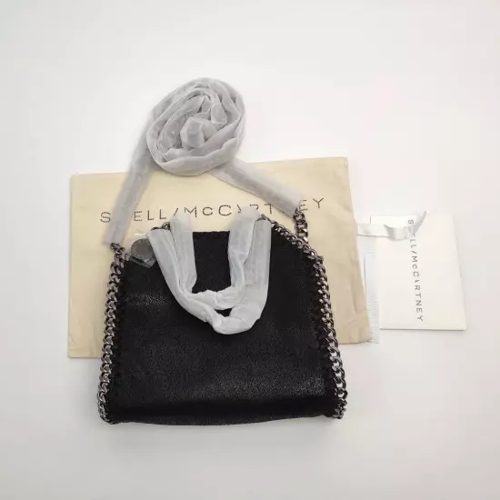 NEW STELLA McCARTNEY Falabella Mini Tote Handbag 2way Chain Black shoulder bag