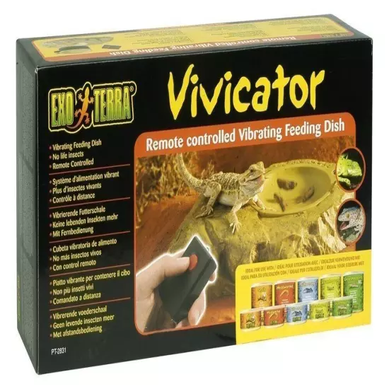 EXO TERRA VIVICATOR REMOTE CONTROL VIBRATING REPTILE FEEDING DISH PT2831