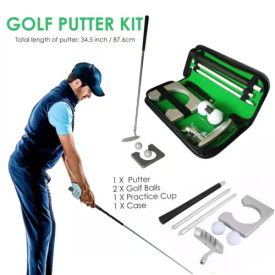 1Set Golf Putter Portable Mini Golf Equipment Practice Kit&Detachable Putter