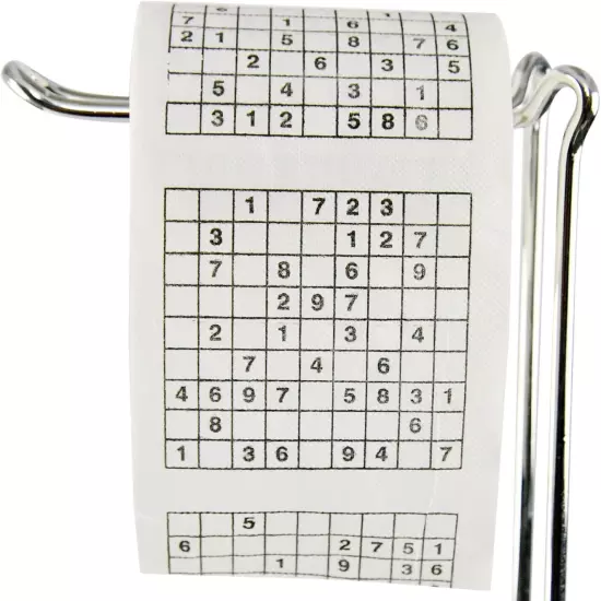 Sudoku Toilet Paper Festive Gag Gift, Fun Birthday Party Novelty Gift Idea Prank