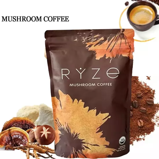 2024 New RYZE Mushroom Coffee Organic Coffee 30 Servings in one Pack - w/Spoon