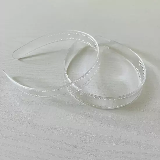 Clear Plastic Headbands With Teeth Plain Transparent Hairbands For DIY Women